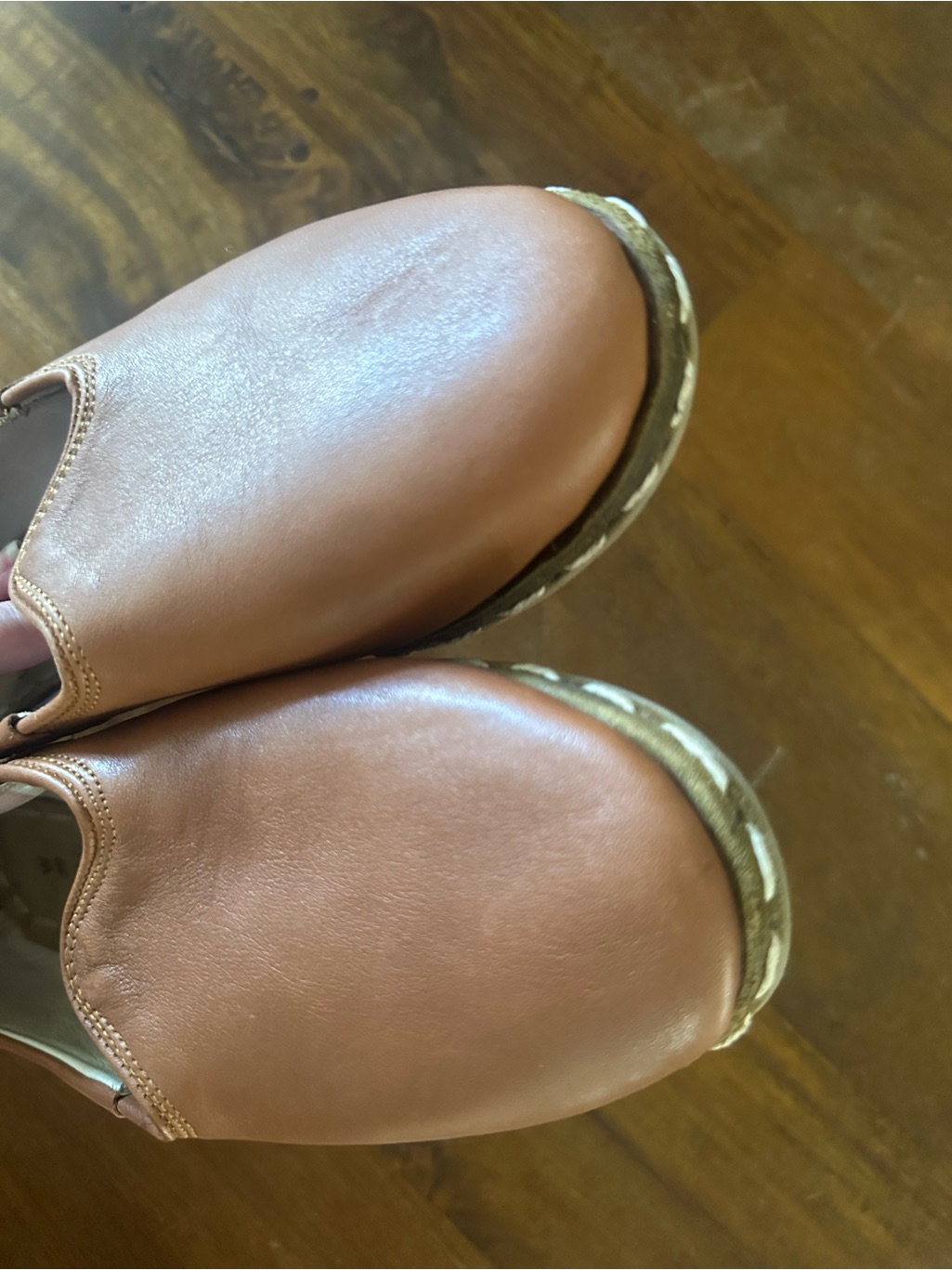 Sabah Sunwashed Brown Leather Slip On Loafer Flats Women’s Size 39 — image 4 of 8